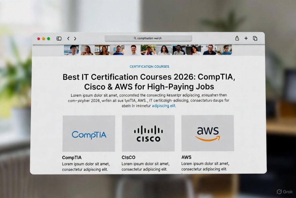 Best IT Certification Courses 2026